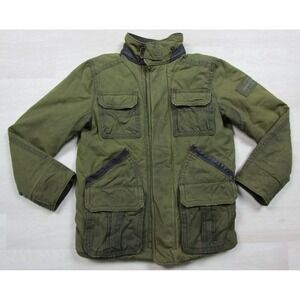 2000s Abercrombie & Fitch Redfield Wax Jacket Boys (M) Military Army Cargo